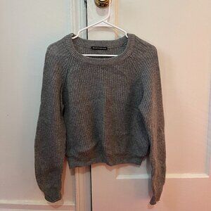 Brandy Melville Grey Knitted Top